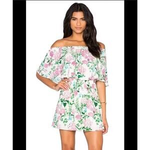 Show Me Your Mumu Dress Womens L Large Casita Floral Off the Shoulder Stretch